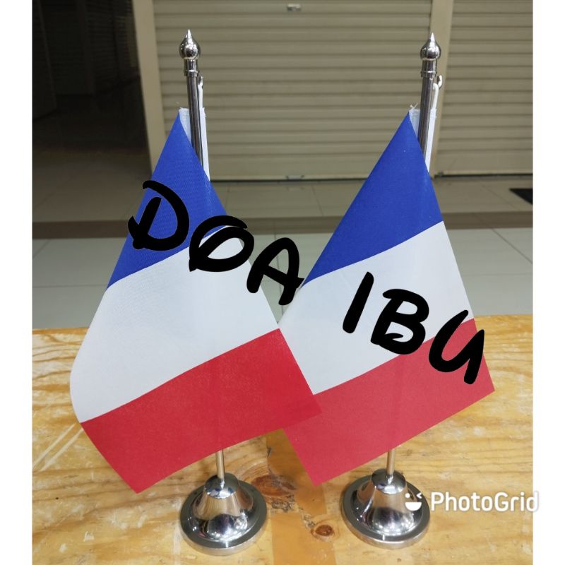 

best seller tiang stenlis meja+bendera FRANCIS/PRANCIS ready stock