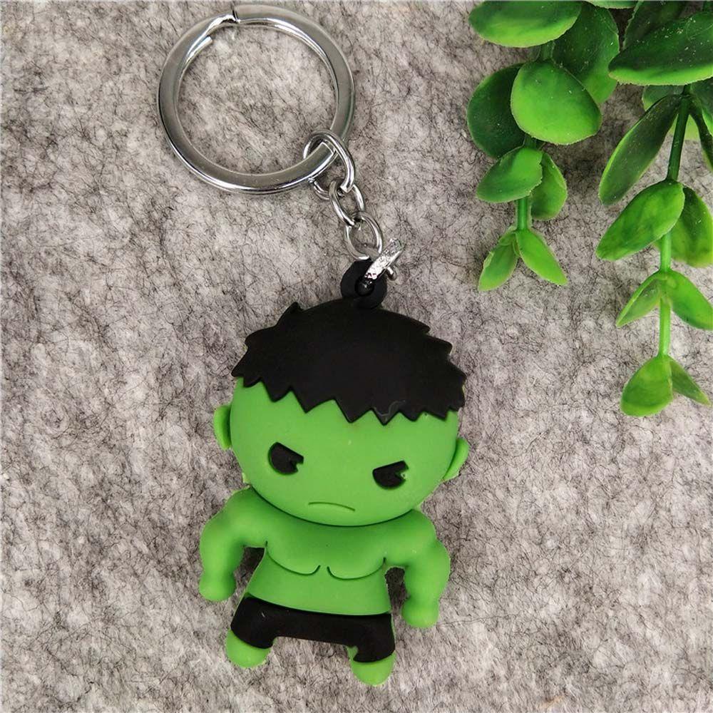 [Elegan] Deadpool Gantungan Kunci Deadpool Anime Liontin Animasi Peripheral Anime Mainan Spider Man Figure Keychain Tree Man Key Ring