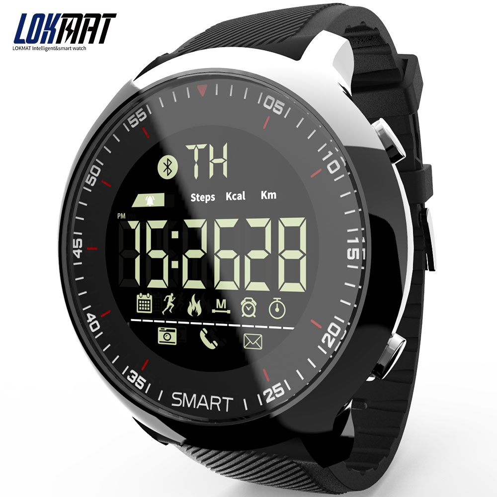 LOKMAT Smart Watch Sport Waterproof pedometers Message Reminder Bluetooth Outdoor swimming men