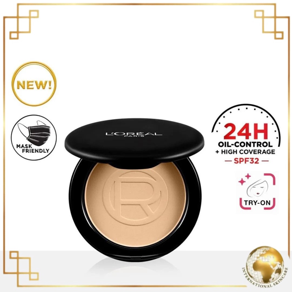 [100% ORIGINAL] LOREAL Paris Infallible Oil Killer High Coverage Powder SPF 32 PA+++ Bedak Padat