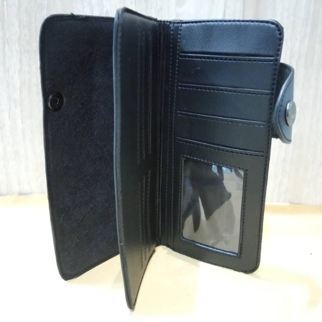 Dompet Panjang Levi's Hitam Cowok Super Keren Bahan Kulit Sintetis Premium Murah Meriah