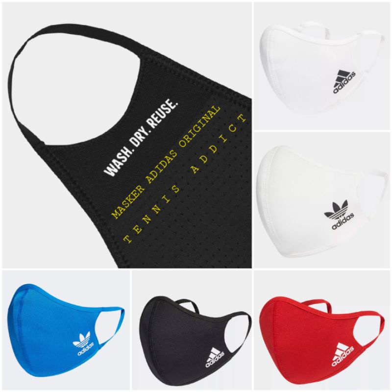 Masker / Face Covers Adidas original (isi 3pc)