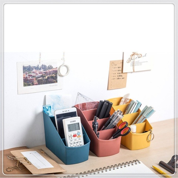 

Star Desk Organizer Storage Kotak Tempat Alat Tulis Meja 4 Sekat Serbaguna Promo