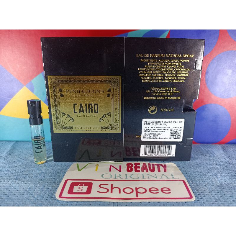 Vial Parfum OriginaL Penhaligon's Cairo EDP For Men Murah