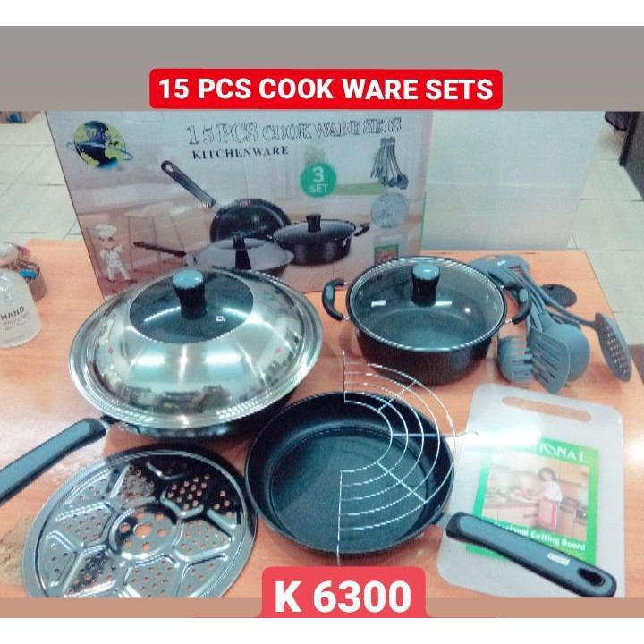 Paket Panci Spatula Talenan Complete Cookware Set 15 Pcs Sinda K 6300