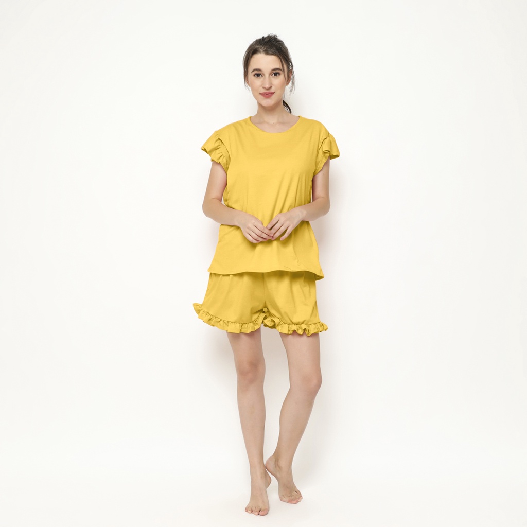 Ruffle Pyjamas (Piyama Pendek Ibu Menyusui)