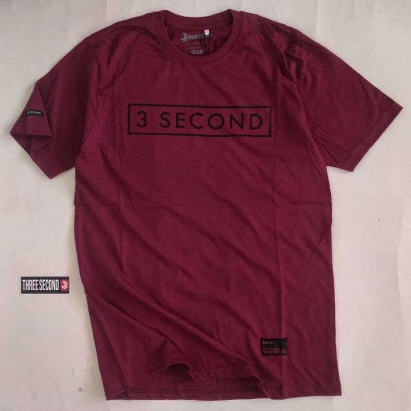 PROMO KAOS 3SECOND PRIA FREE STIKER TSHIRT DISTRO MEN BASIC THREESECOND COWOK WARNA KEREN