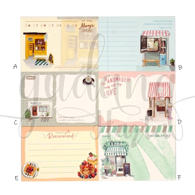 

GCC Memo Favourite Vintage Cafe Mmeopad Motif Kafe DIY GCC 301215