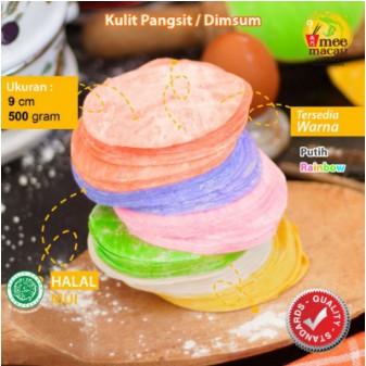 

TERMURAH !! 500 Gram Kulit Siomay Bulat Dimsum Siomay Gyoza Kulit Pangsit Goreng Rebus Rainbow