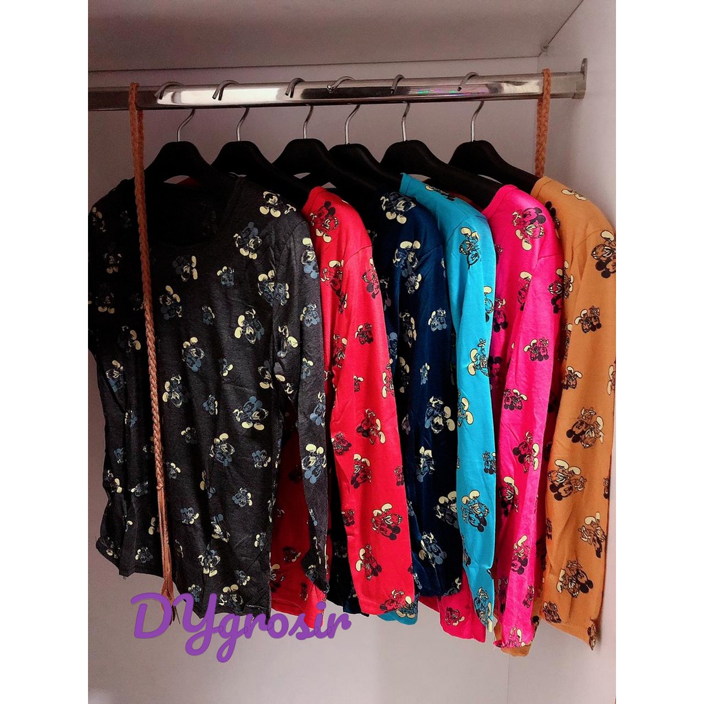 KAOS MICKEY MOUSE LENGAN PANJANG BAHAN SPANDEX FULL KAOS MICKEY MOUSE LENGAN PANJANG BAHAN SPANDEX FULL