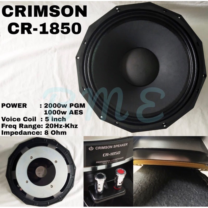 Speaker Komponen Crimson CR 1850/ CR1850 18 Inch Original