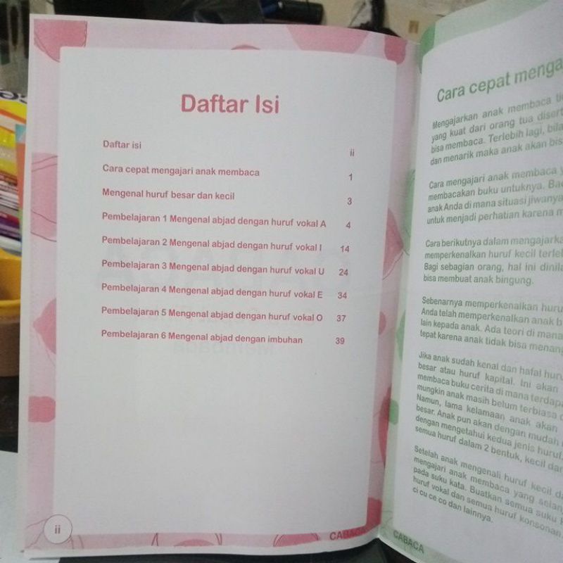 Buku Cabaca Cara Cepat Pintar Membaca (21×29cm)