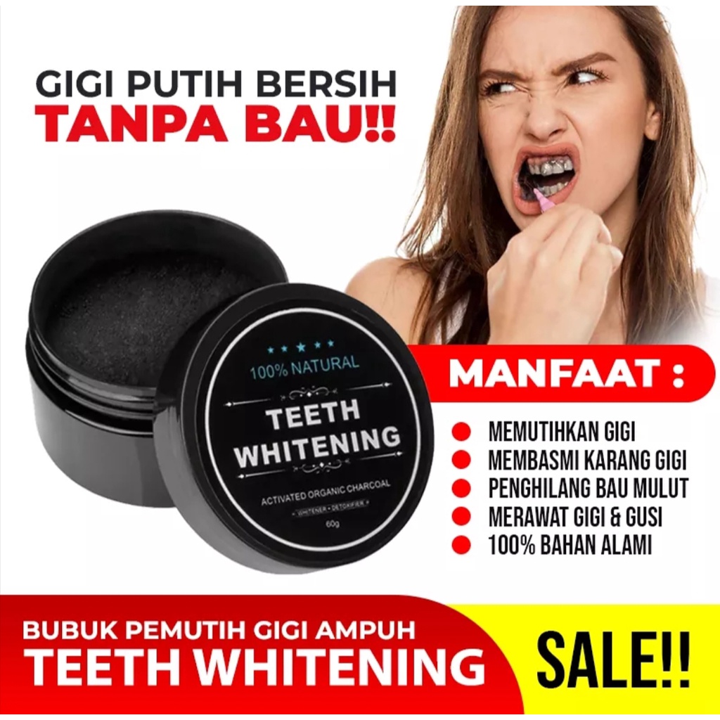 PROMO Pemutih Gigi Permanen / Pembersih Kerak Gigi Ampuh Breylee - Breylee Teeth Whitening - Bubuk Pemutih Gigi Teeth Whitening Powder - Pemutih Gigi Paling Ampuh - Pembersih Karang Gigi Original - 30gr - Pemutih gigi kuning permanen - Pemutih Gigi