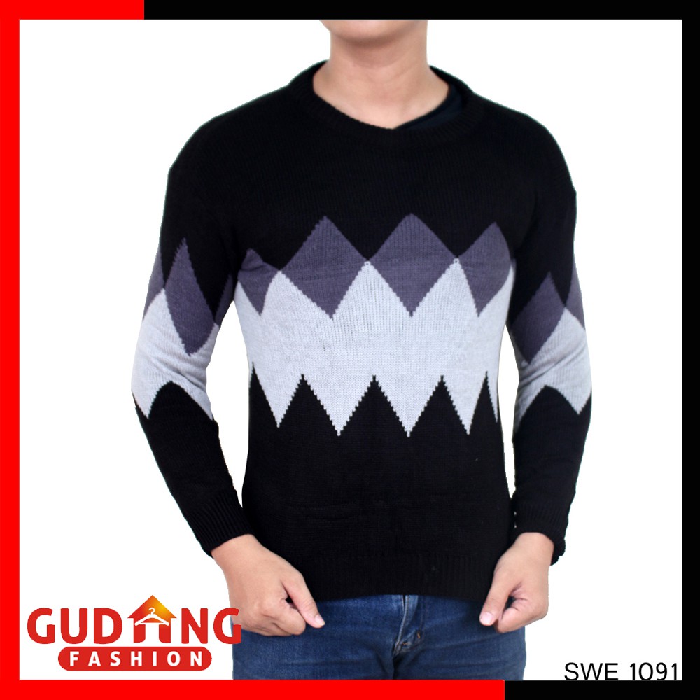 Sweater Rajut Pria Model Rajut Tribal - SWE 1091