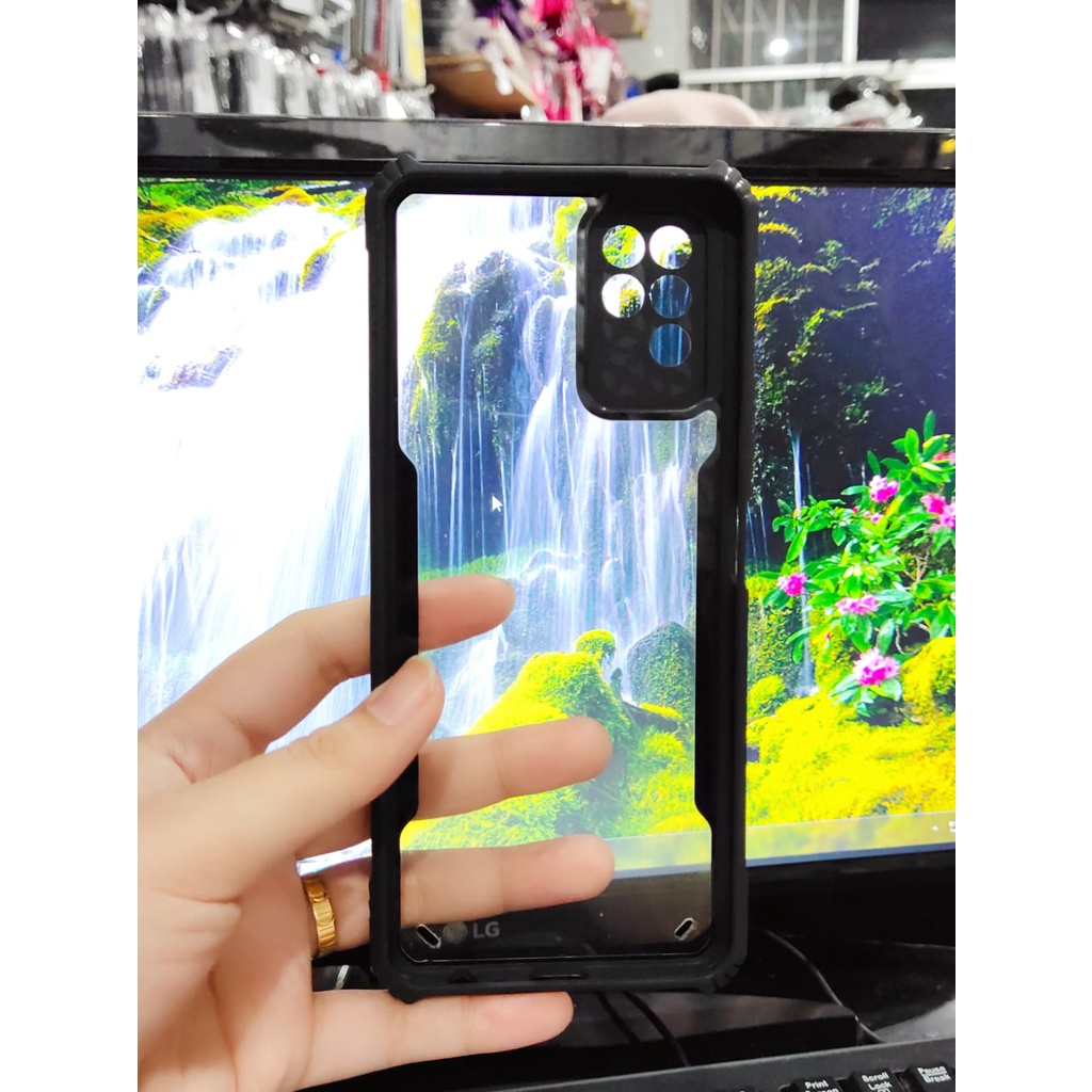 Anti Shocking Infinix Note 10 X693 6.95 Inchi Hardcase List Hitam Acrylic Case