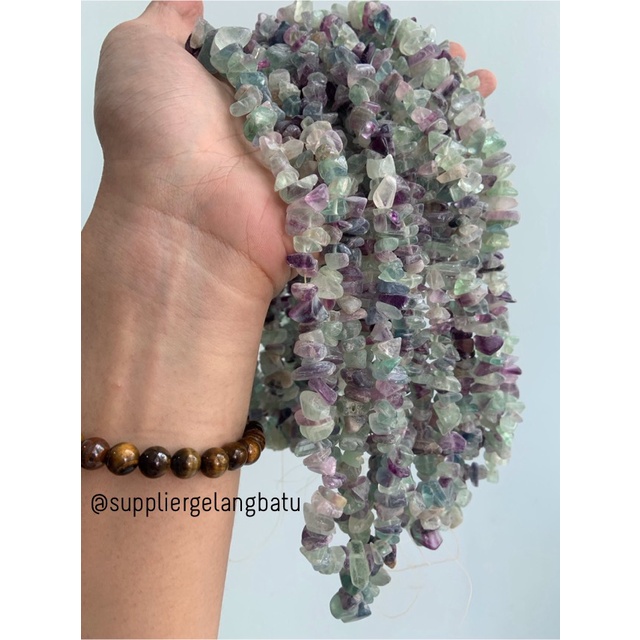 KERIKIL BESAR Batu FLUORITE QUARTZ 2cm biru hijau asli tanpa pewarnaan