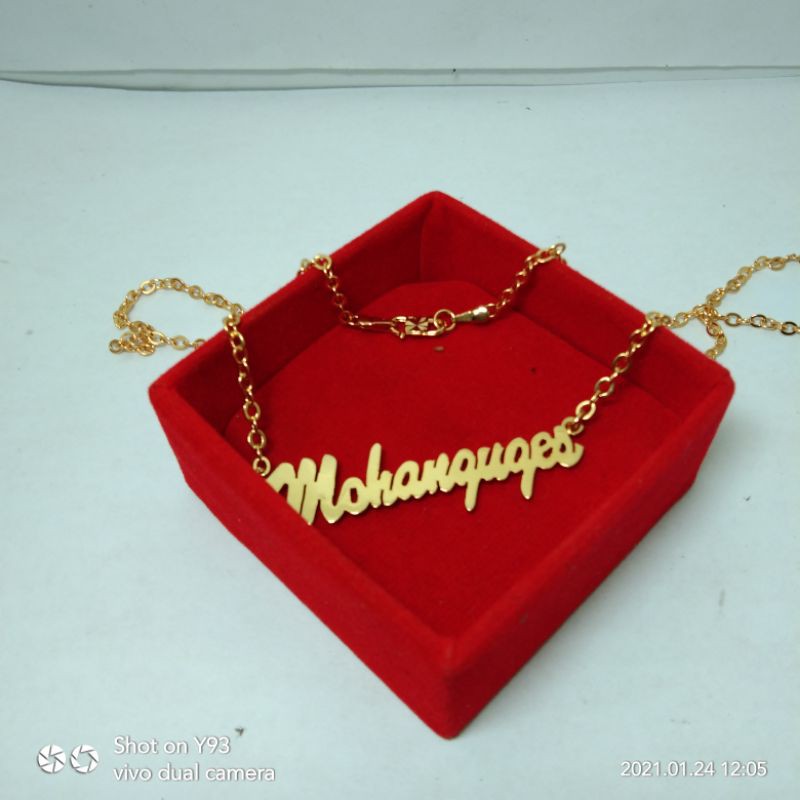 kalung nama lapis emas /kalung custom