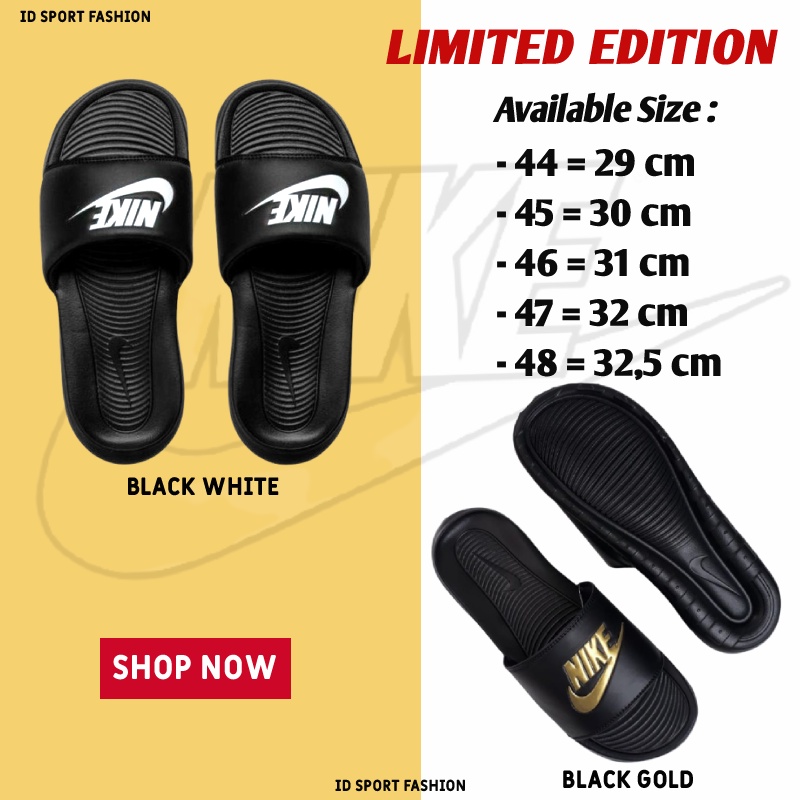 Sendal Ukuran 45 Pria | Sandal BIG SIZE Casual | Sandal Nike Benassi Pria Slop Ukuran Jumbo | Sendal