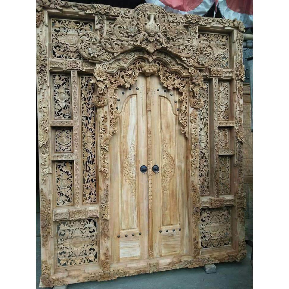 PINTU GEBYOK MOTIF BALI ASLI JEPARA UTAMA BANGKIT