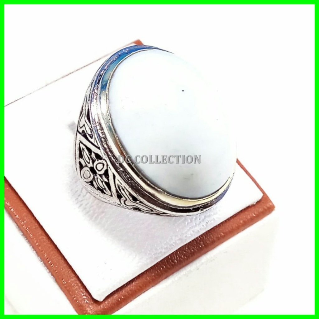 CINCIN BATU AKIK NATURAL GIOK SOJOL PUTIH HERCULES TERMURAH
