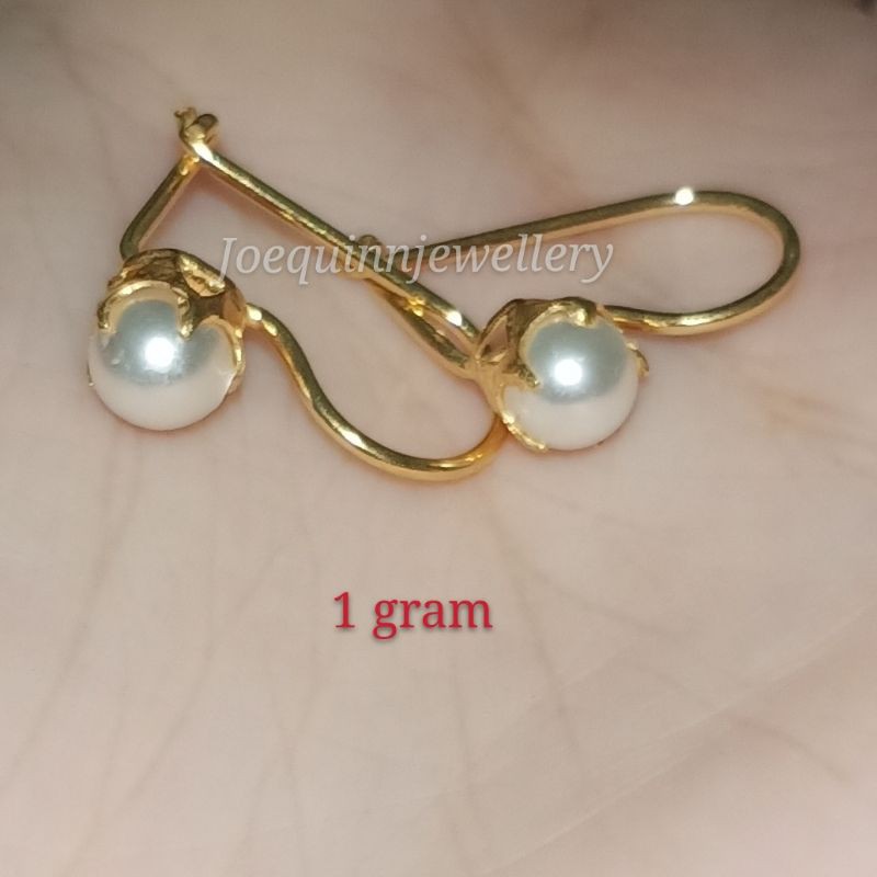 Anting mutiara 1 gram emas muda