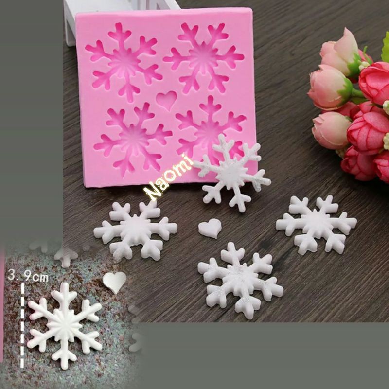 Cetakan silikon bintang Frozen isi 4