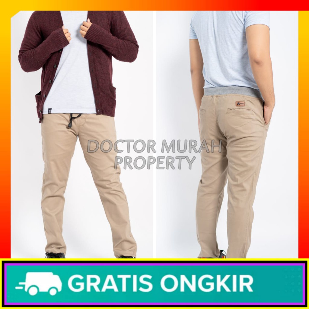 VIRAL hits CELANA CHINO RIB PINGGANG 27 - 44 KARET RIP dickies