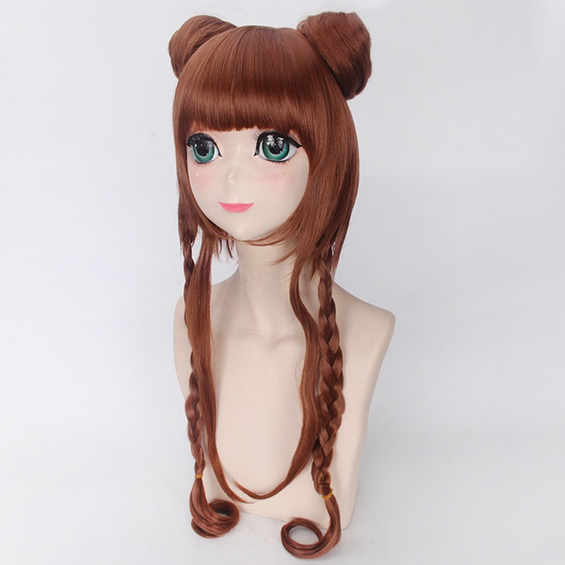 LOL-152 wig rambut palsu daily lolita cosplay karakter fun bun twintail cina