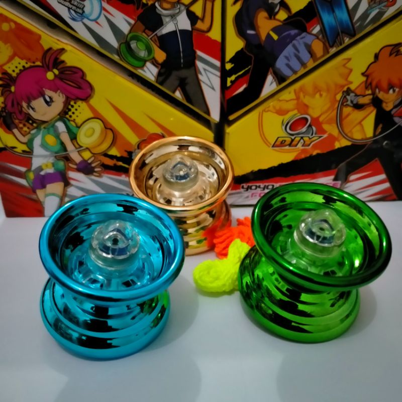 1 pcs yoyo chrome 3 bearing/yoyo besi warna chrome