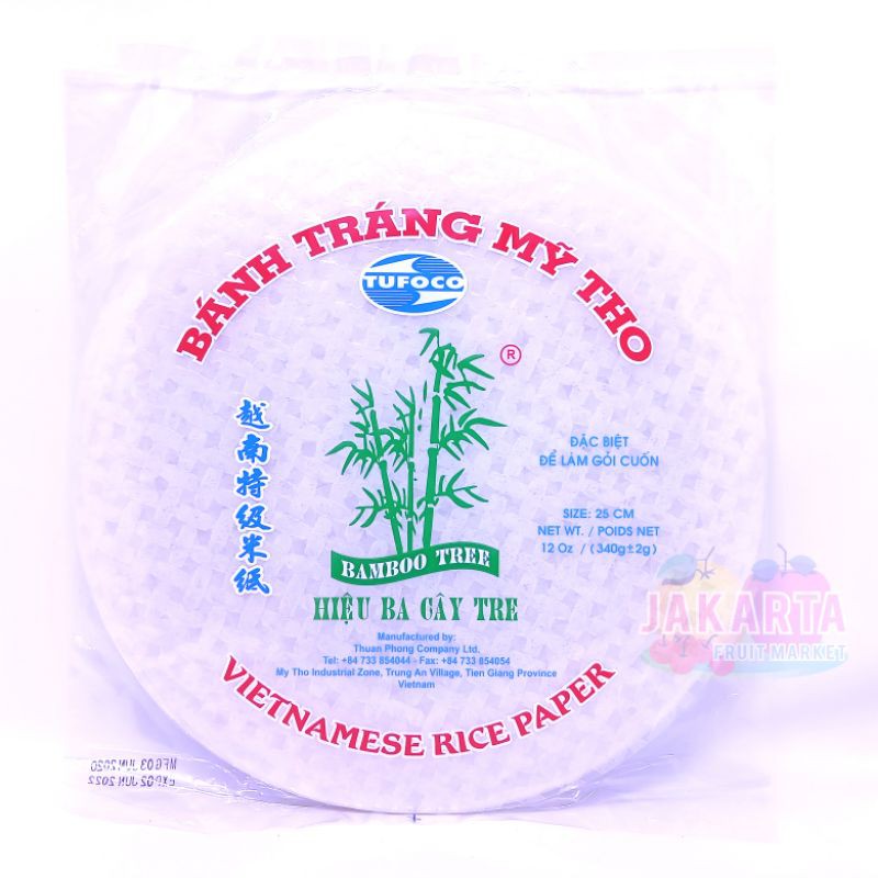 

(BAHAN MASAKAN) BAMBOO TREE RICE PAPER 25CM 340G