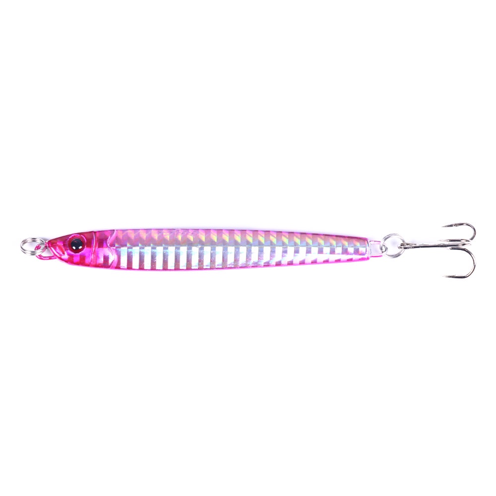 Hengjia 6pcs/Lot SLOWER Long Metal Jig Fishing Lure Umpan Pancing Cast Jigging Spoon Tiruan Bentuk Ikan Berat 30g / 40g / 60g Artificial Shore Metal Bait Sea Tackle