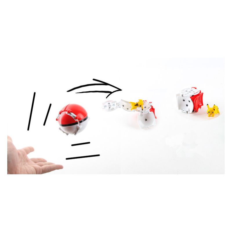 【Ready Stock】Pokemon Poke Ball Action Figure Model Toys Pikachu  Charmander Litten Rockruff Anime Figure