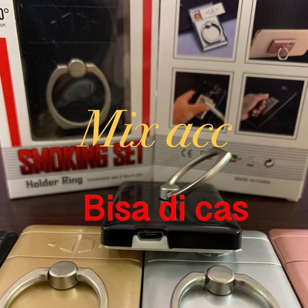 Iring Korek Api Hp Dengan Korek Elektrik I-RING Korek Ringstand korek