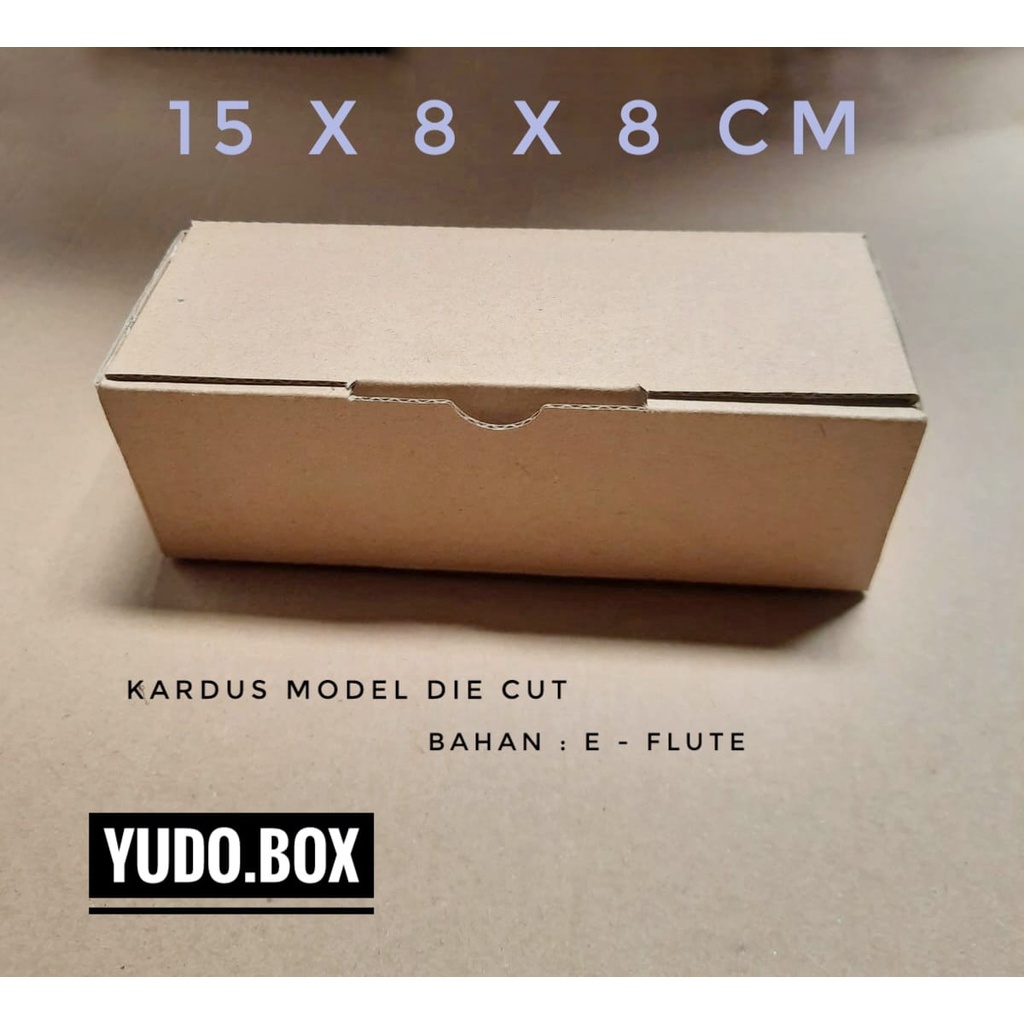 

Kardus karton uk. 15 x 8 x 8 cm...die cut box kotak Souvenir -dll