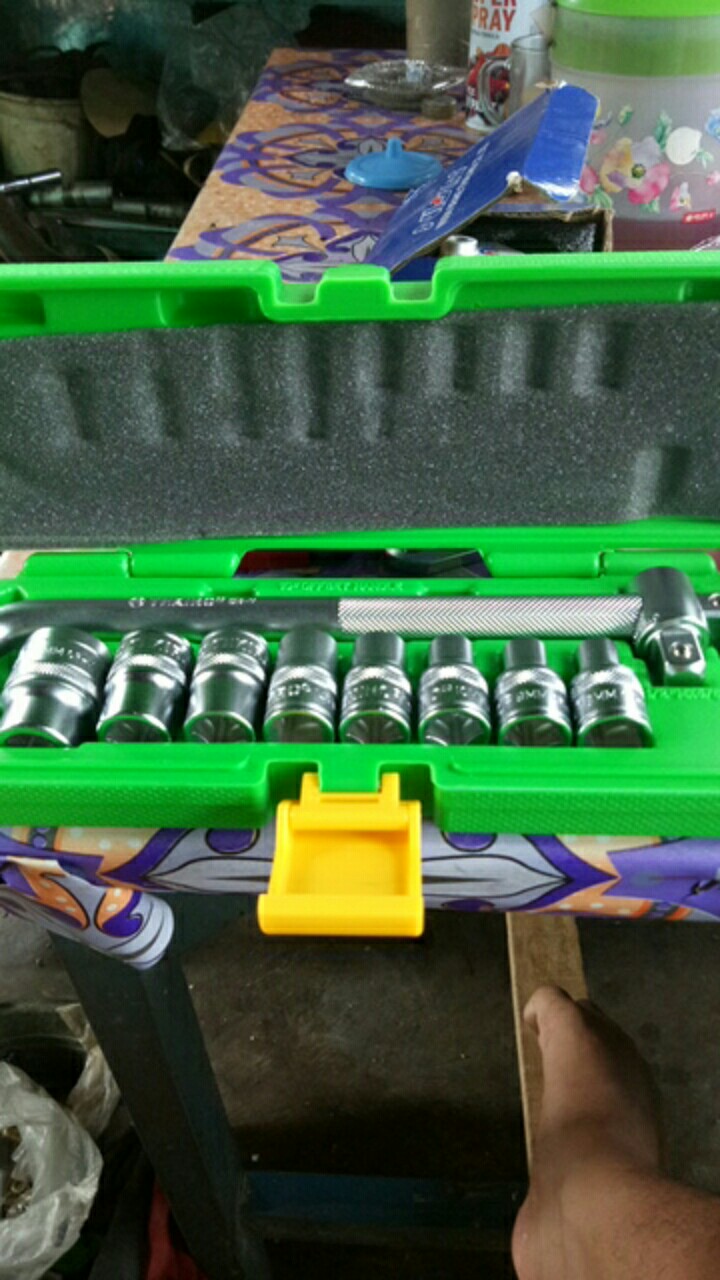 10pcs Kunci Sock Set 1/2 Inch 6pt/12pt(8-24mm)(plastik) Tekiro