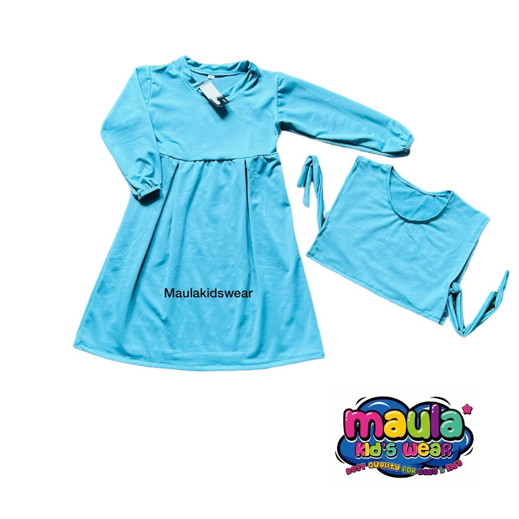 Gamis Bayi Vest Maudy Perempuan Newborn 0-4 Tahun Fashion Muslim Anak Perempuan Polos Katun