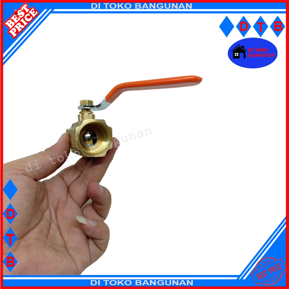 Stop Kran Ball Valve Kuningan Soligen 1/2&quot; 3/4&quot; 1&quot; Inch Stop keran Engkol Drat Dalam