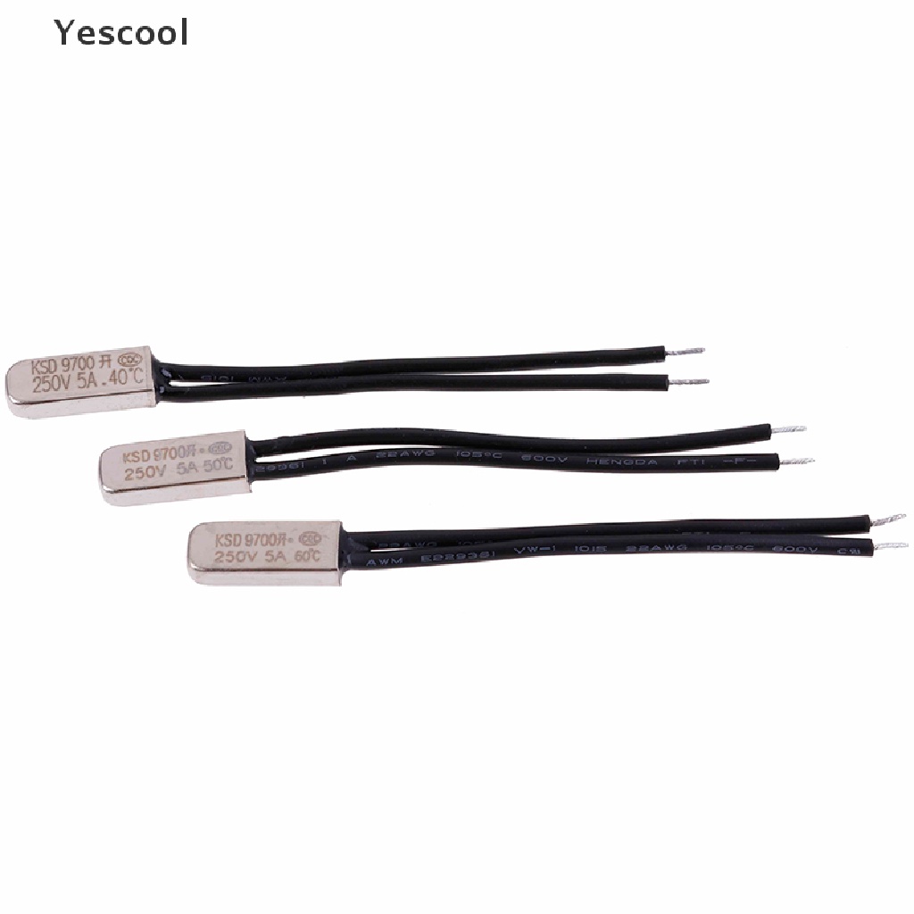 Yescool 5Pcs KSD9700 Derajat Celcius Thermostat Kontrol Suhu 5A 250V