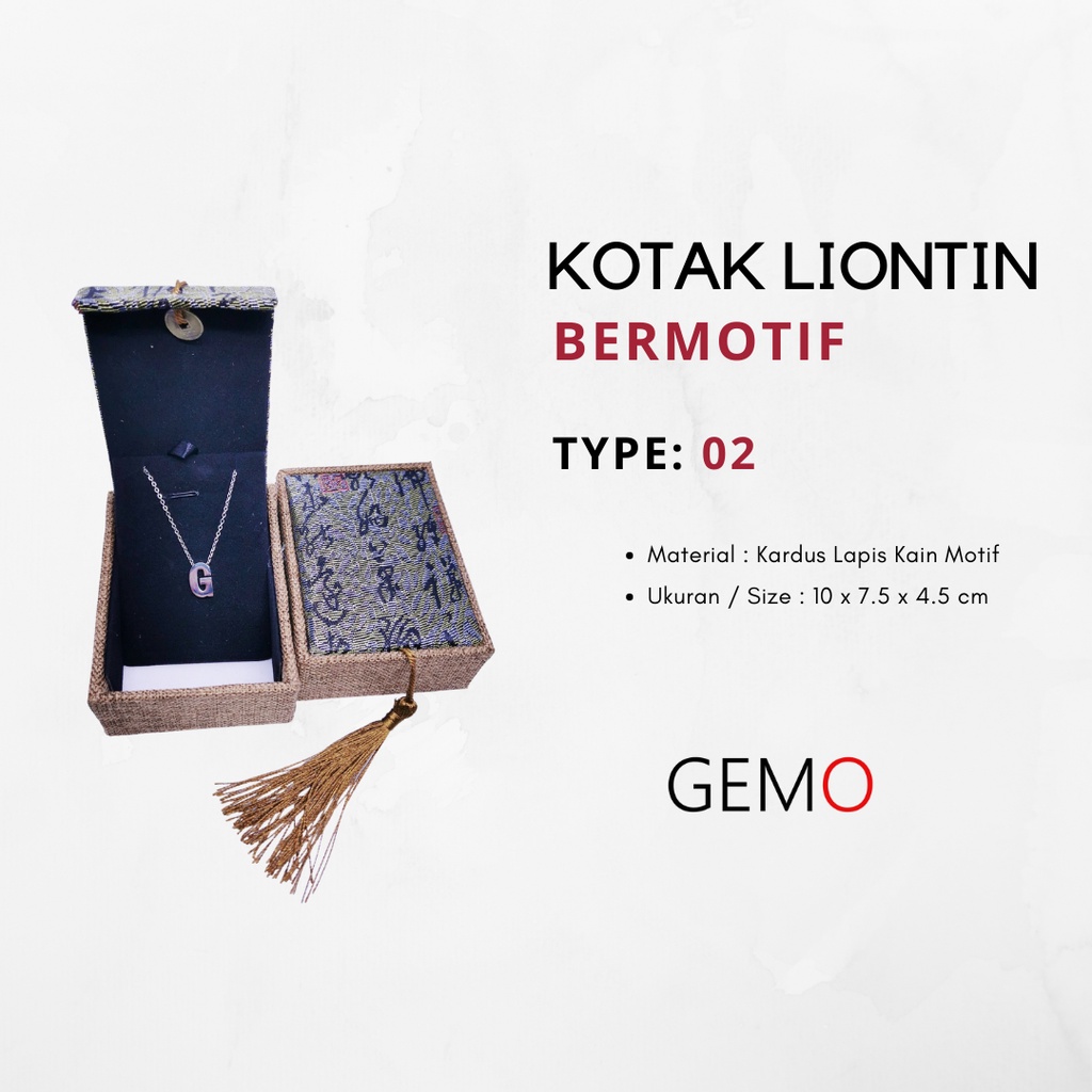 Kotak Liontin Motif Tersedia Berbagai Warna Box Kalung Tempat Perhiasan Jewelry Murah Cocok Untuk Gift / Hadiah, Lamaran, Mahar Pernikahan, Hantaran Tunangan, Seserahan Pernikahan