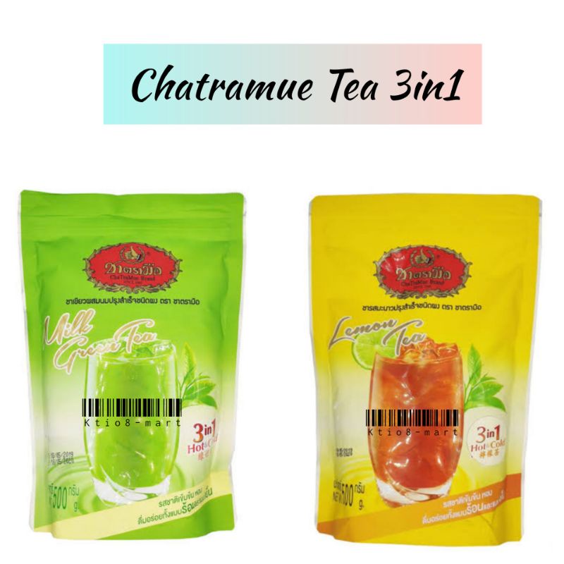 

Chatramue (5x20gr) Lemon Tea 3in1/ Green Tea 3in1/ Minuman Kemasan/ Import