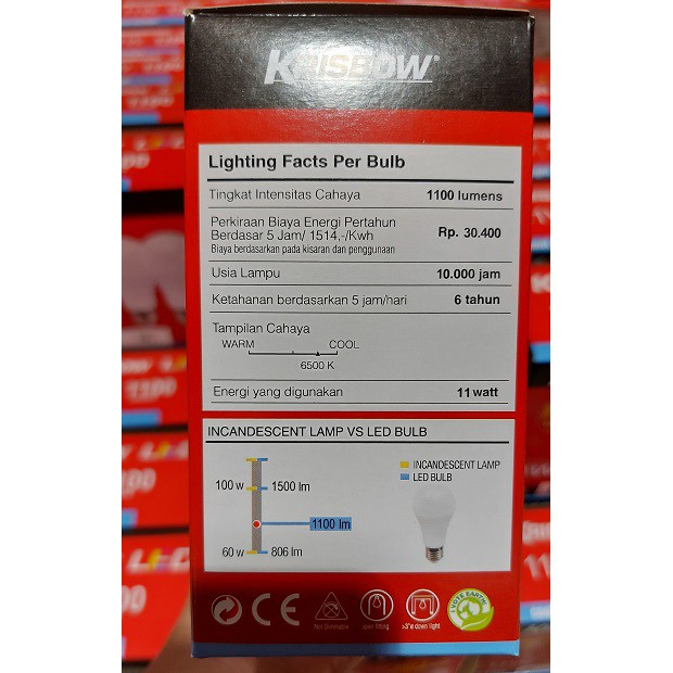 BUY 4 GET 1/ LAMPU BOHLAM LED 11W/ COOL DAYLIGHT/ WARM WHITE