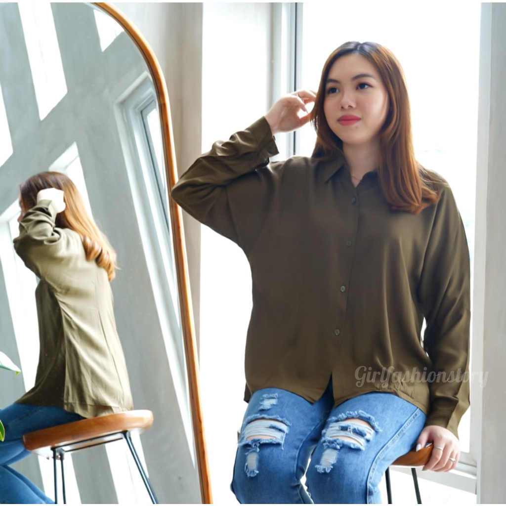 GFS LUGI RAYON DIAMOND BATWING SHIRT