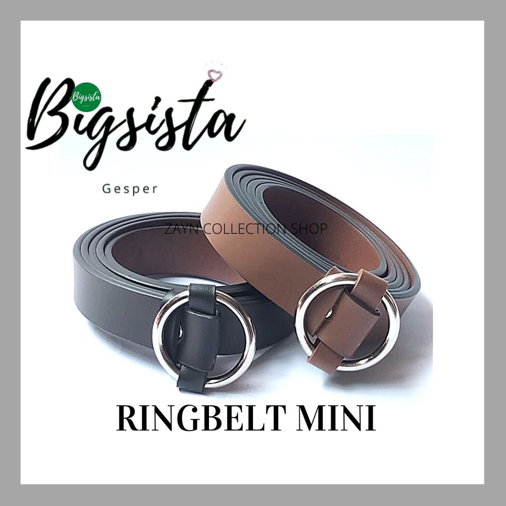 Ikat Pinggang Ringbelt Wanita Ukuran Jumbo Korea Fashion Kepala Bulat Gesper Cewek Big Size Panjang Oversize