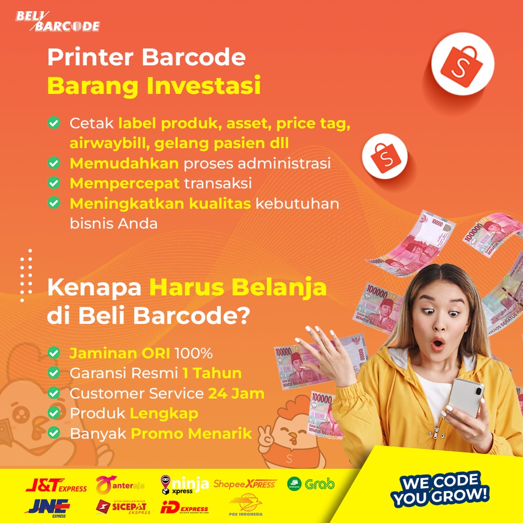 BARCODE PRINTER CETAK RESI ALAMAT DAN BARCODE TSC PE 200 / PE200 / PE-200