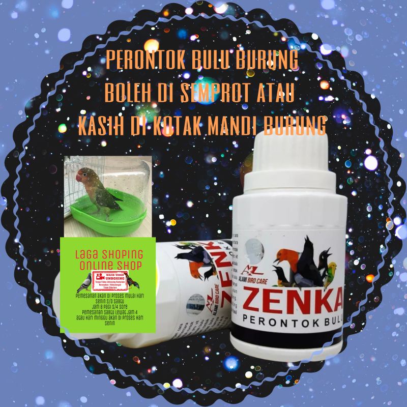 Zenka obat perontok bulu burung ayam vitamin zenka bulu 100 ml