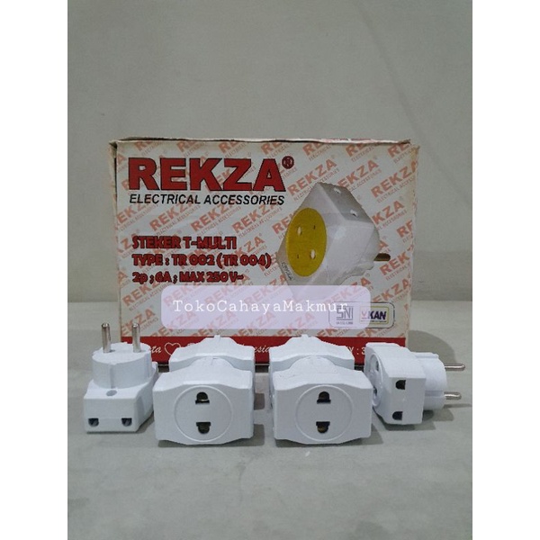 Steker T Multi Rezka / Steker Colok 3 Lubang / Colokan Listrik