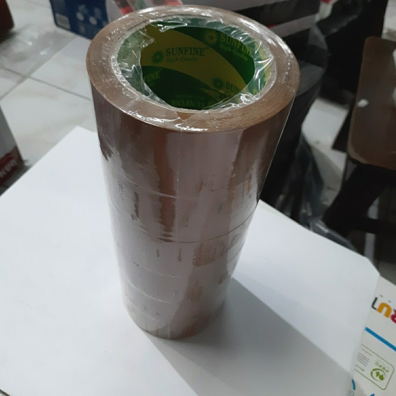 

1 SLOP (ISI 6) Isolasi Lakban OPP Coklat 45/48mm x 90 Yards Murah Merk Random