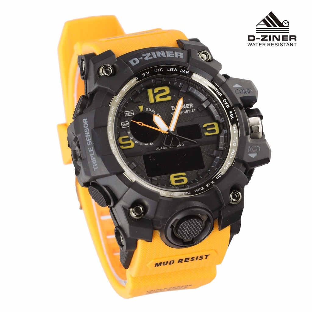 JAM TANGAN PRIA DZINER GWG 1000 ORI ANTI AIR YELLOW Termurah dan Terbaik
