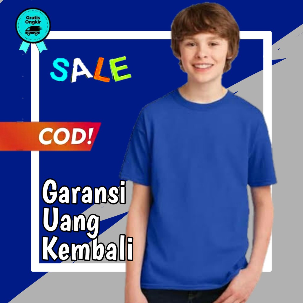 kaos polos anak laki umur 4 - 13 tahun baju anak laki laki kaos anak laki laki kaos anak polos KE135