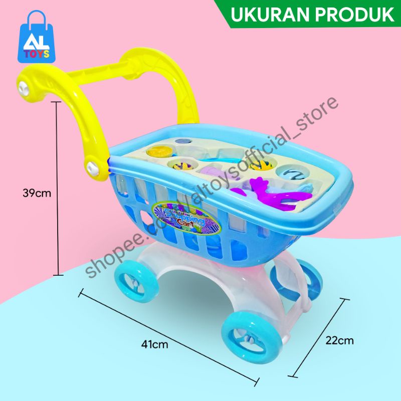 Mainan Anak Perempuan Stroller Dorongan Trolley Ice Cream Kuda Poni / Troli Es Krim FB819